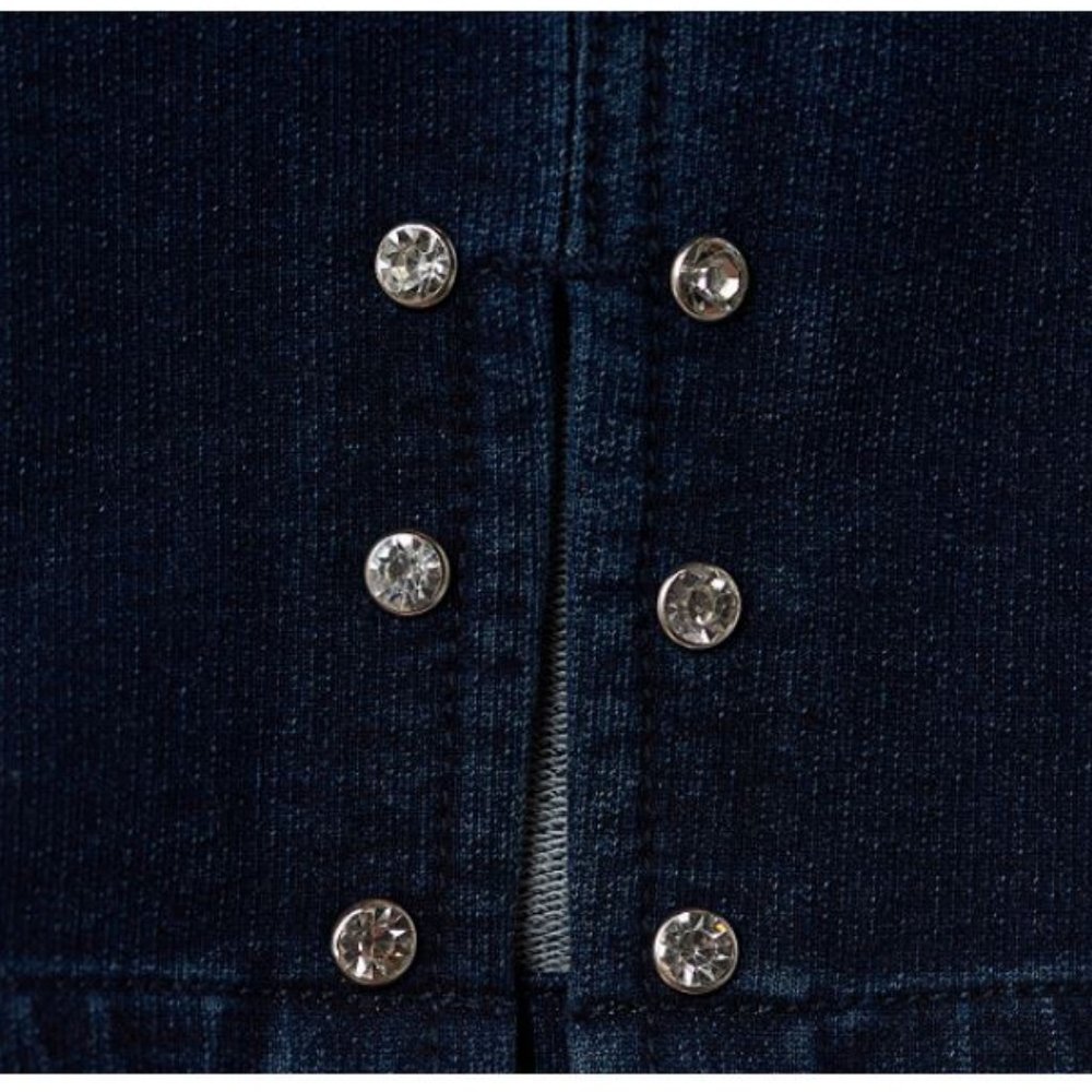 Quacker Factory Pull-On Crop Pants w/ Bling Stones - Picture 3 of 4